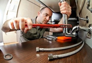 plumbing in kitchen & bathrooms